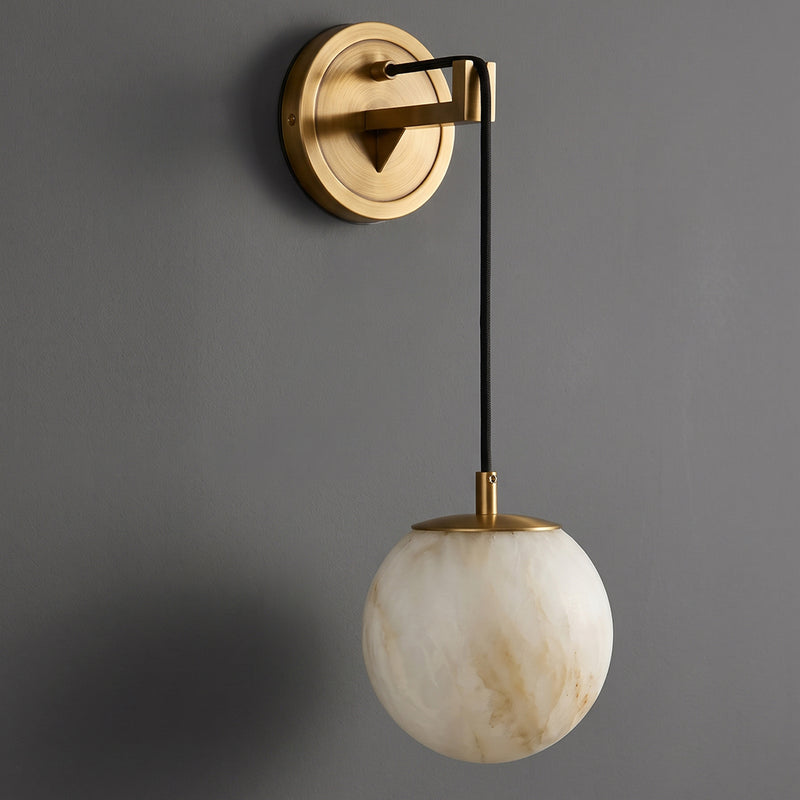 Prescott Cantilever Alabaster Wall Sconce
