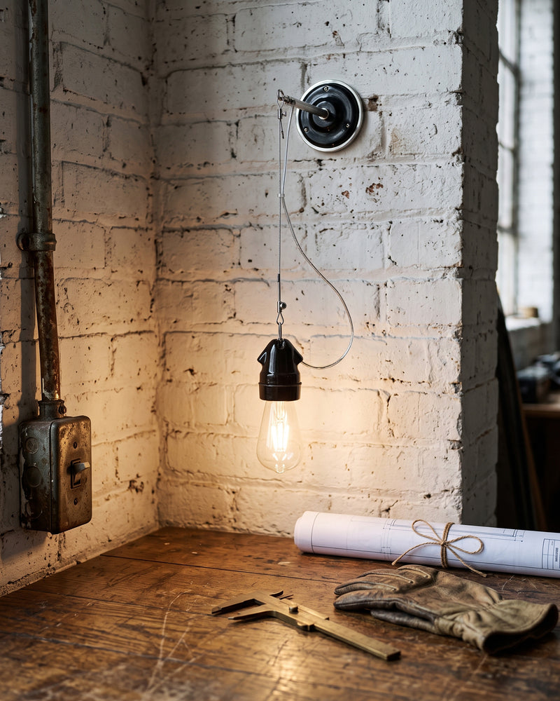 Remy Ceramic Pulley Wall Sconce