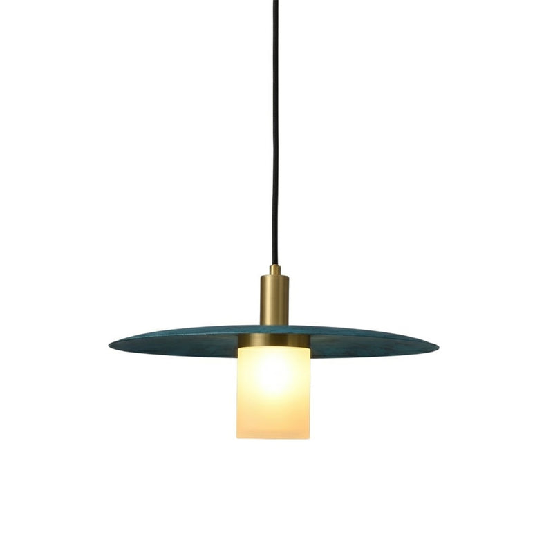 Rhodes Patinated Disc Pendant Lamp