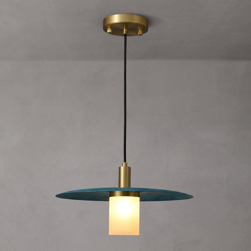 Rhodes Patinated Disc Pendant Lamp