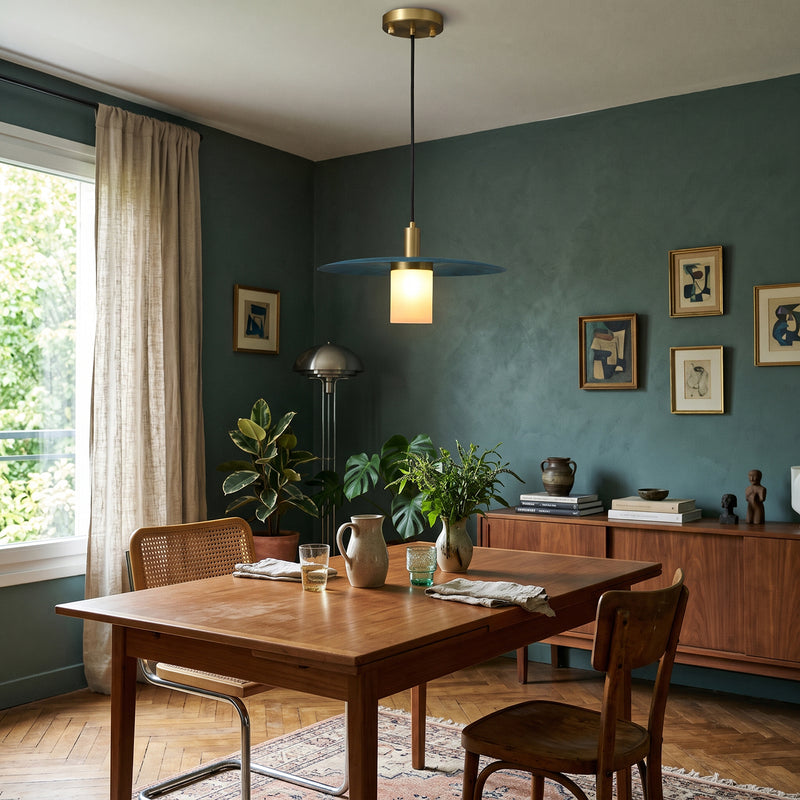 Rhodes Patinated Disc Pendant Lamp