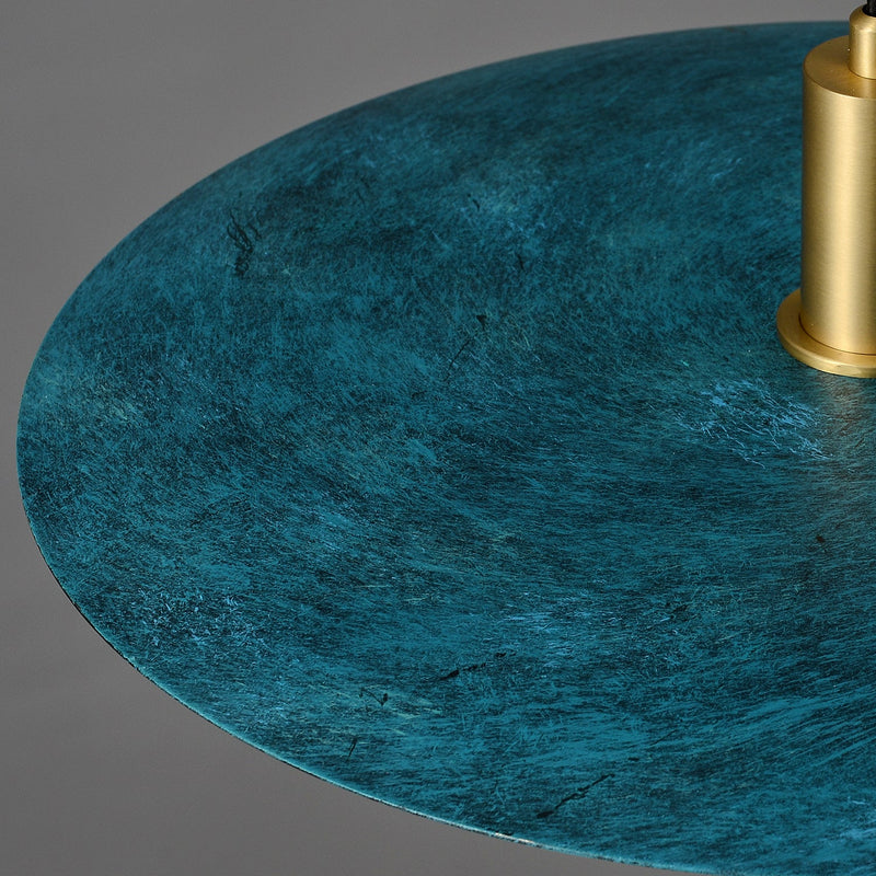 Rhodes Patinated Disc Pendant Lamp