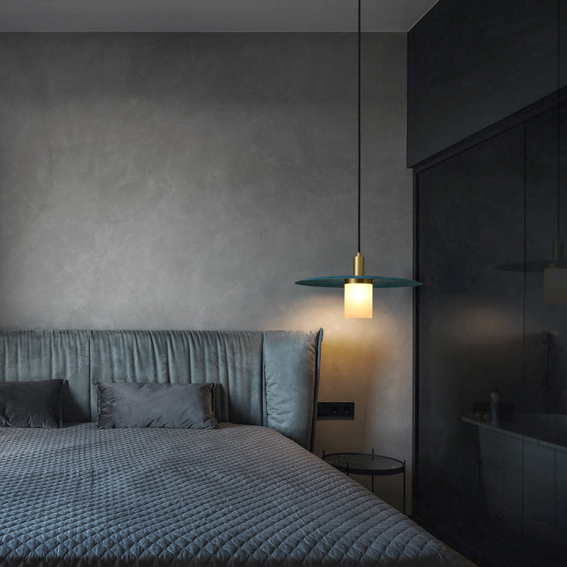 Rhodes Patinated Disc Pendant Lamp