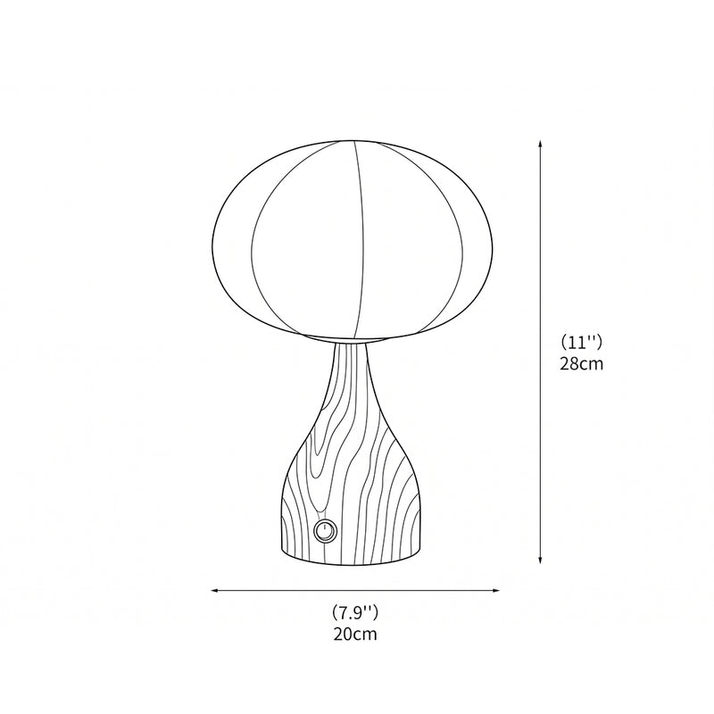 Ribbed Globe Table Lamp