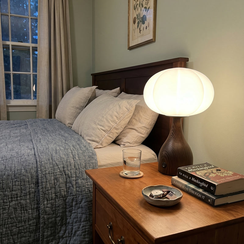 Ribbed Globe Table Lamp