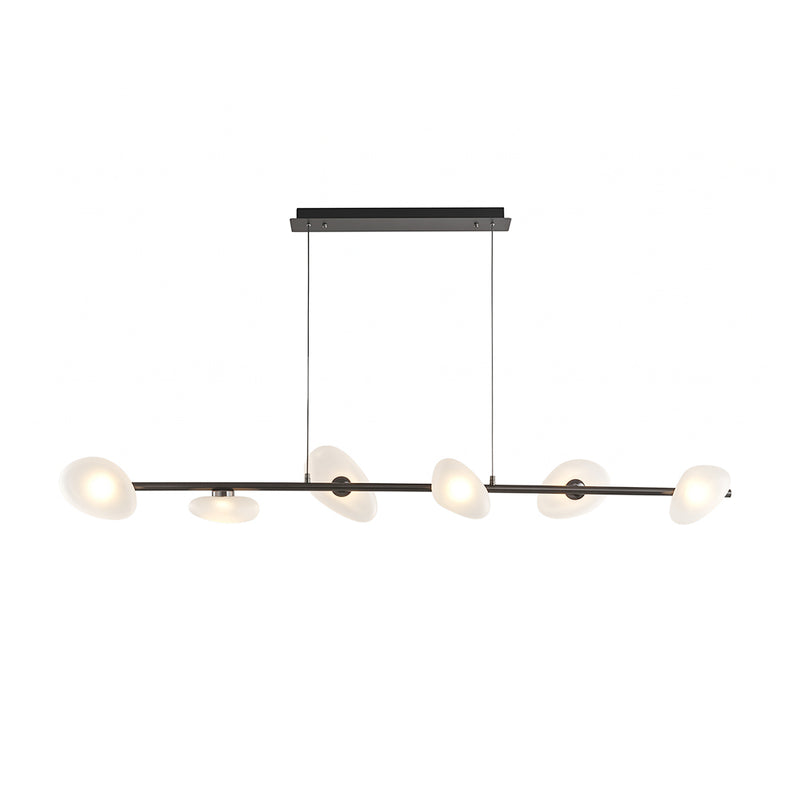Rowan Pebble Glass Linear Chandelier