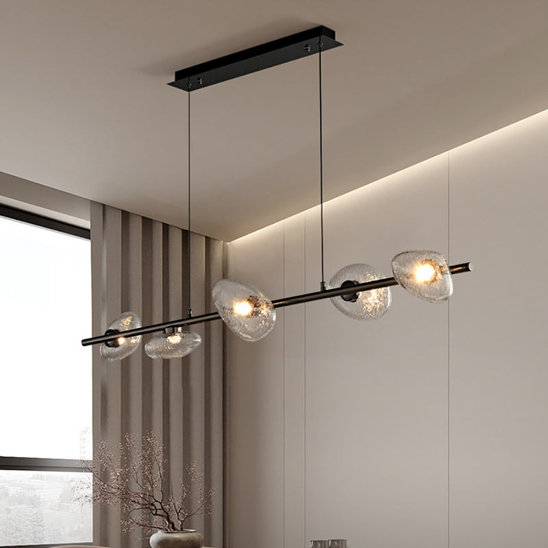 Rowan Pebble Glass Linear Chandelier – detail 10
