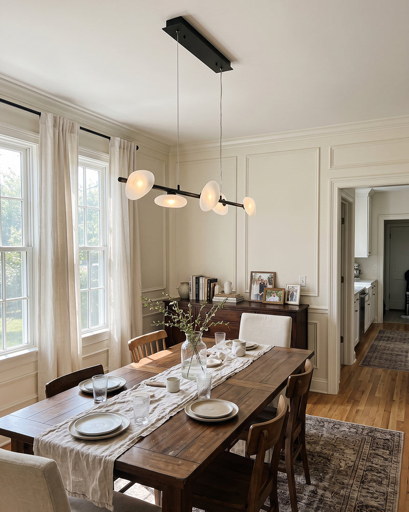 Rowan Pebble Glass Linear Chandelier – detail 11