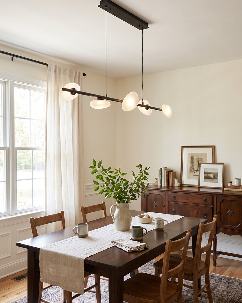Rowan Pebble Glass Linear Chandelier – detail 5