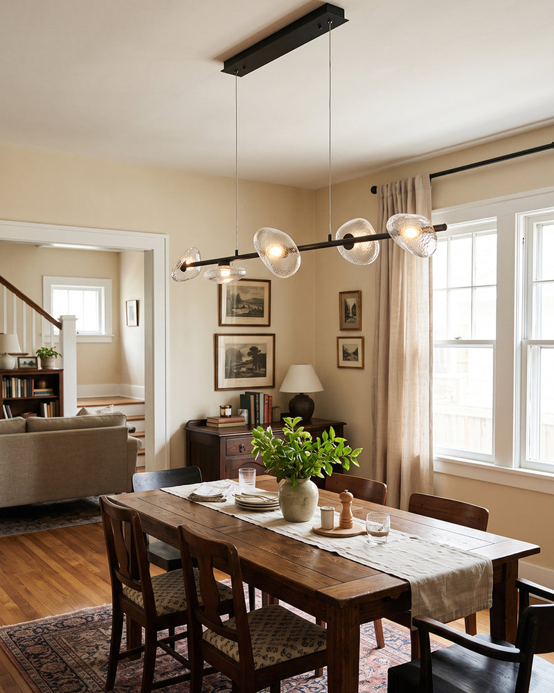 Rowan Pebble Glass Linear Chandelier – detail 13