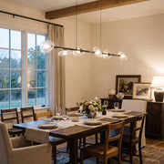 Rowan Pebble Glass Linear Chandelier – detail 2
