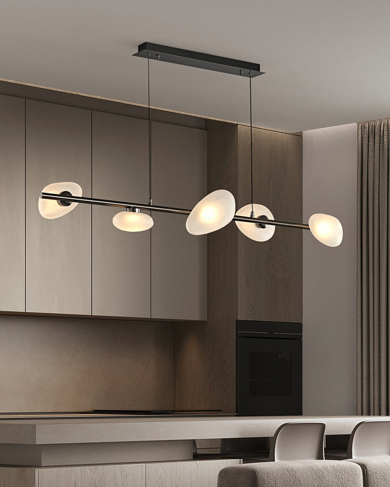 Rowan Pebble Glass Linear Chandelier – detail 8
