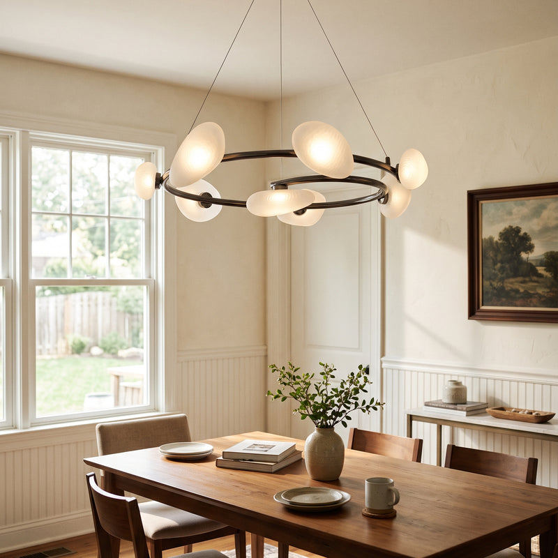 Rowan Pebble Glass Chandelier – detail 3