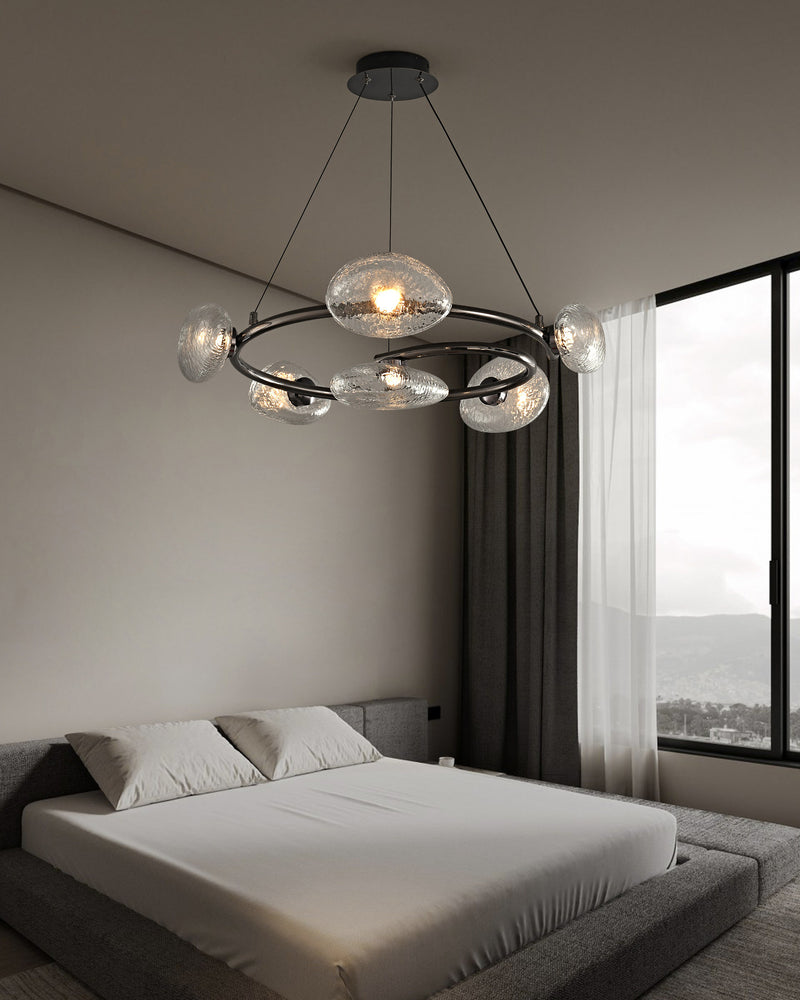 Rowan Pebble Glass Chandelier – detail 10