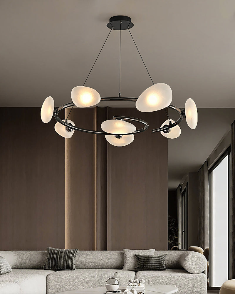 Rowan Pebble Glass Chandelier – detail 11