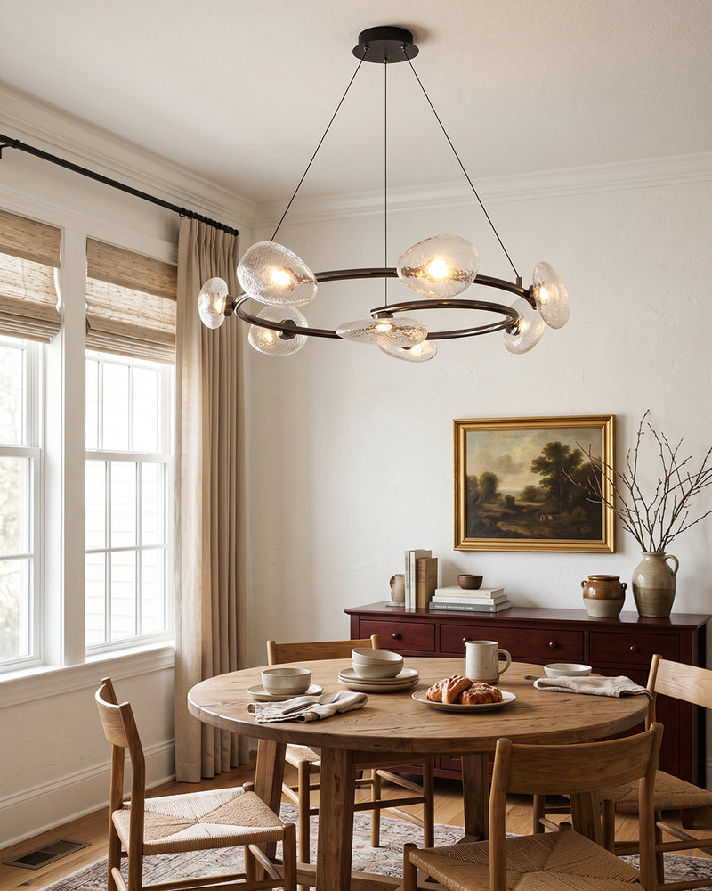 Rowan Pebble Glass Chandelier – detail 5