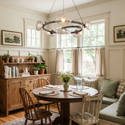Rowan Pebble Glass Chandelier – detail 4