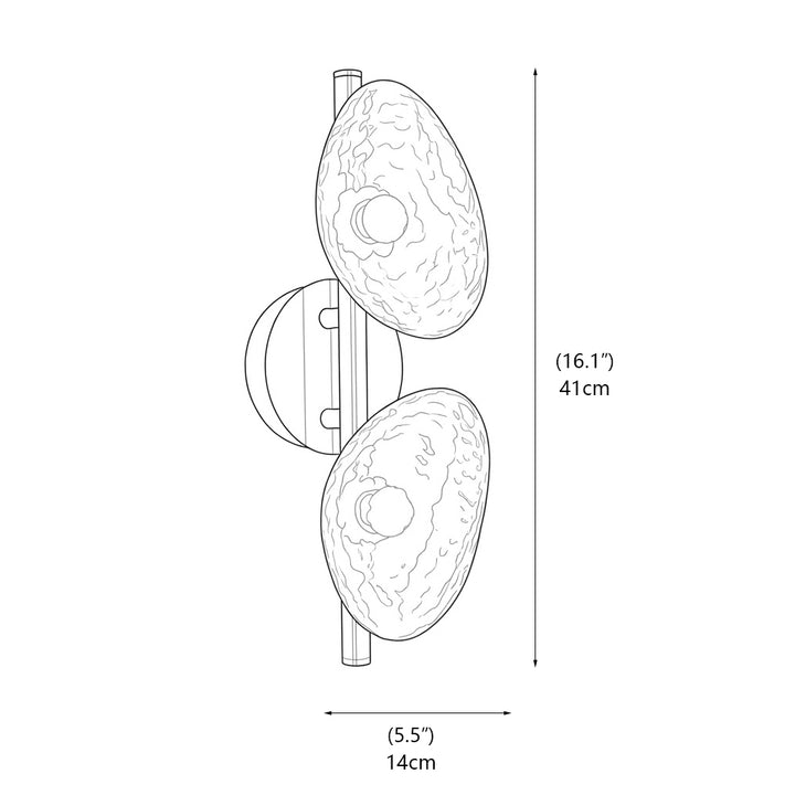 Rowan Pebble Glass Wall Sconce