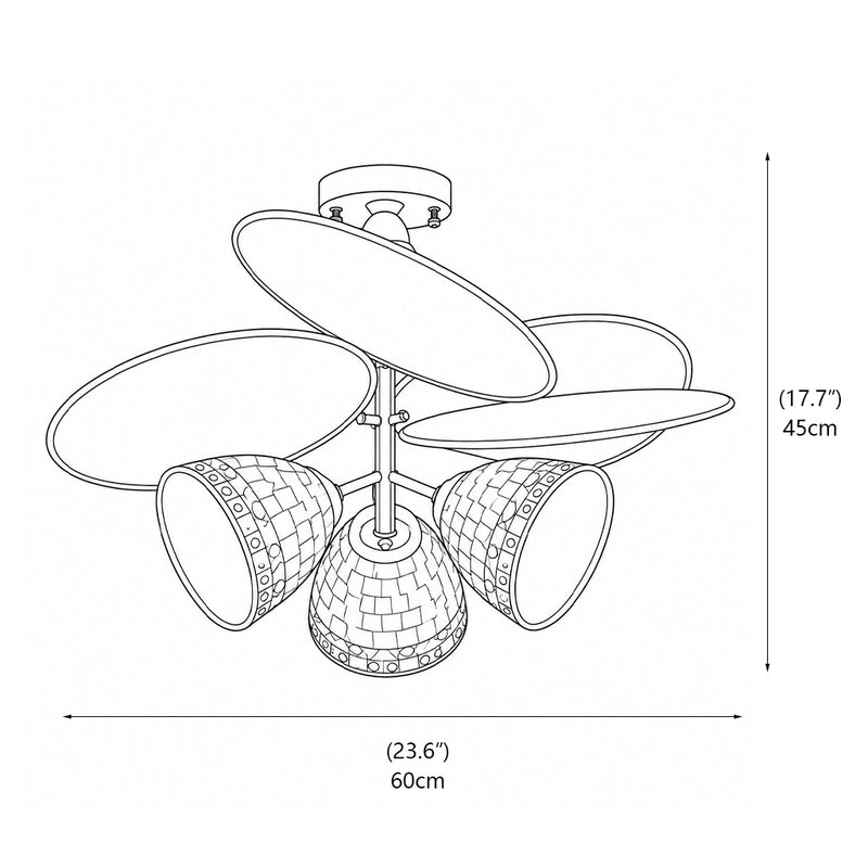 Santiago Semi-Flush Mount Ceiling Lamp