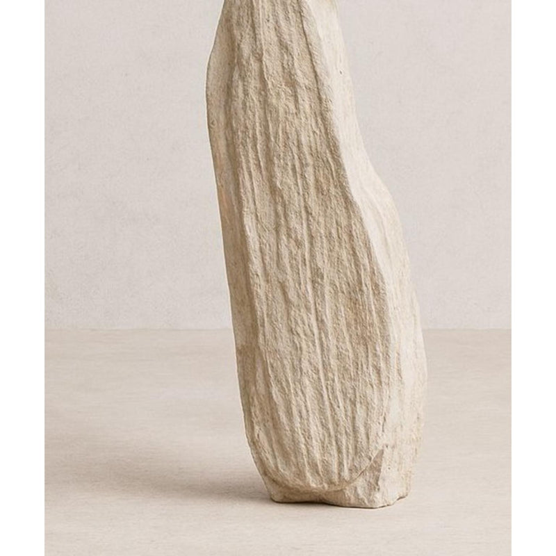 Sculptural Cement Globe Floor Lamp