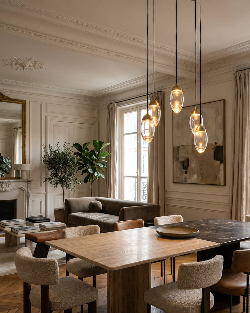 Sinclair Crystal Teardrop Pendant Lamp