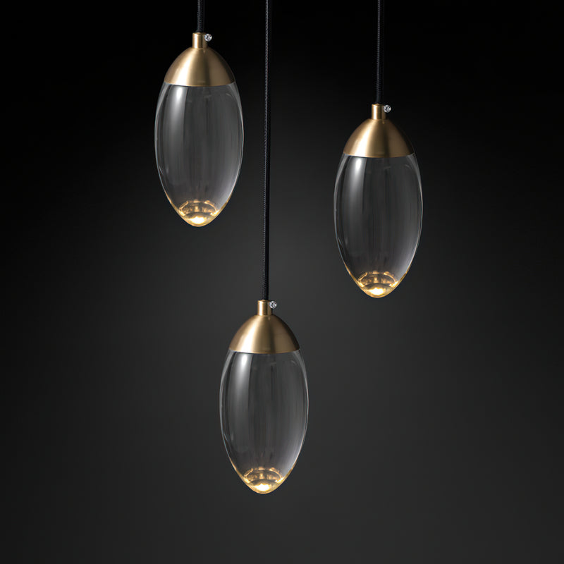Sinclair Crystal Teardrop Pendant Lamp
