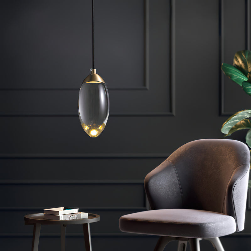 Sinclair Crystal Teardrop Pendant Lamp