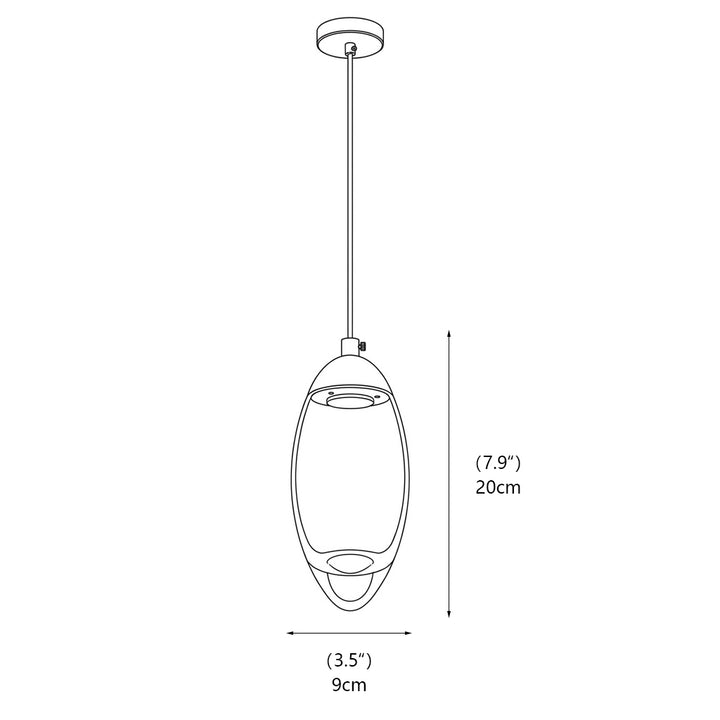 Sinclair Crystal Teardrop Pendant Lamp