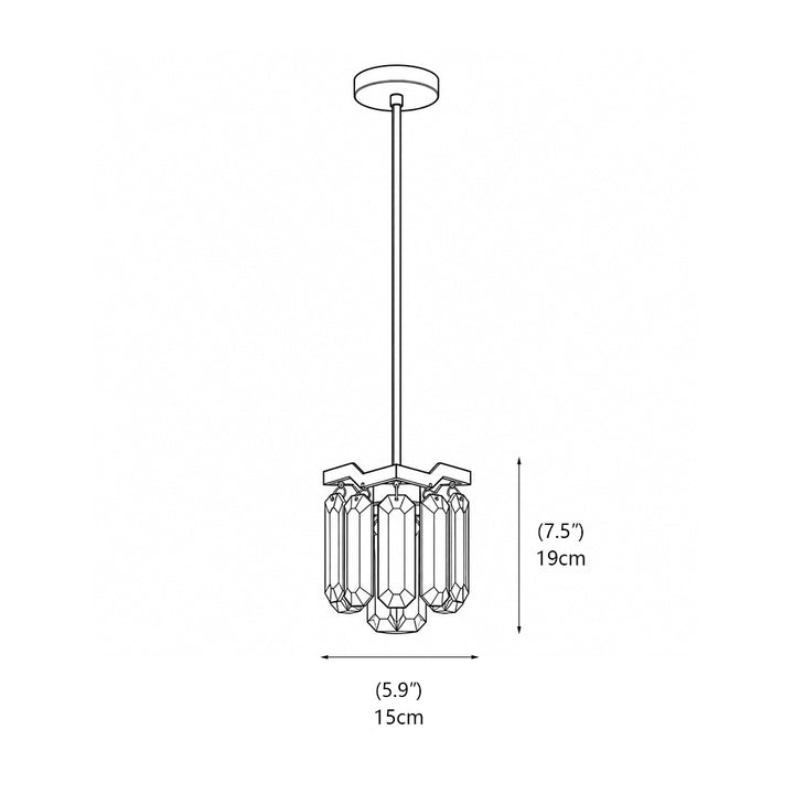 Ezra Organische Glazen Hanglamp