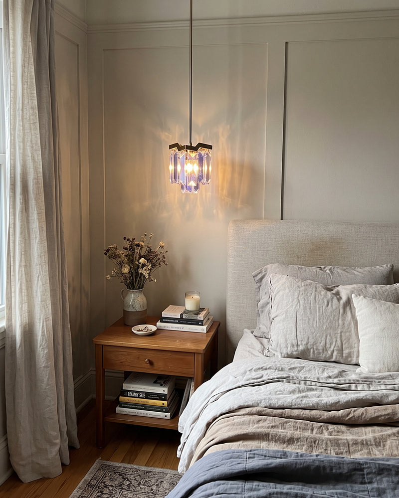 Ezra Organische Glazen Hanglamp