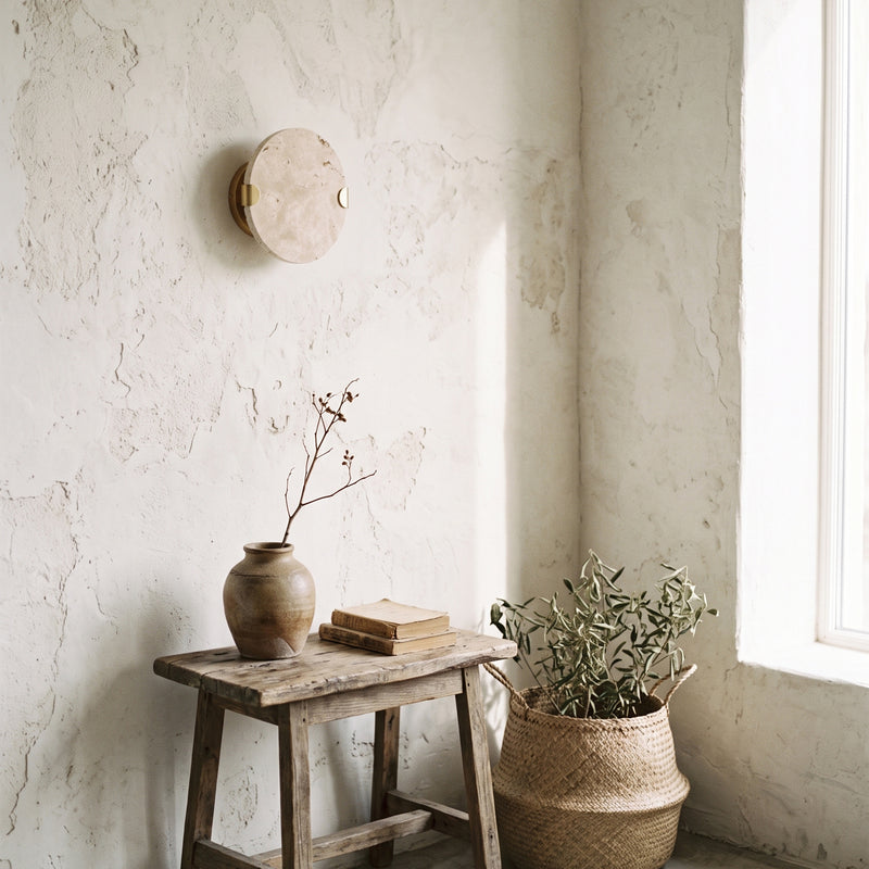 مصباح جداري Sloan Travertine Disc