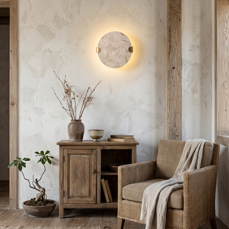 مصباح جداري Sloan Travertine Disc