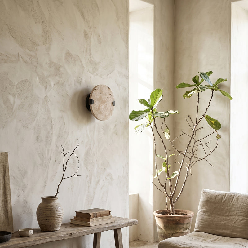 مصباح جداري Sloan Travertine Disc