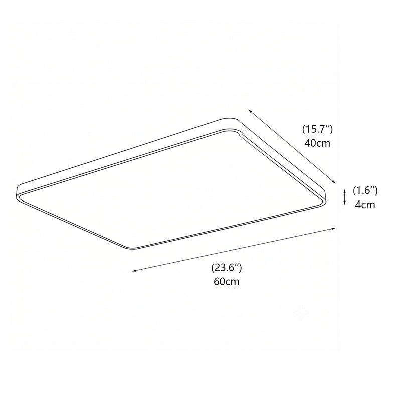 Sloane Rectangular Flush Mount