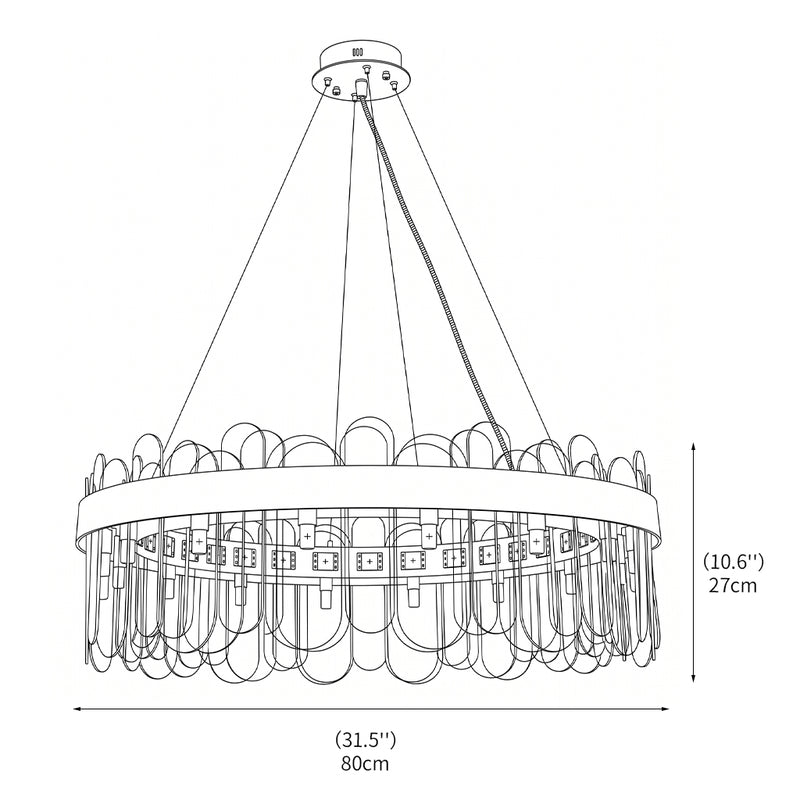 Solana Glass Chandelier