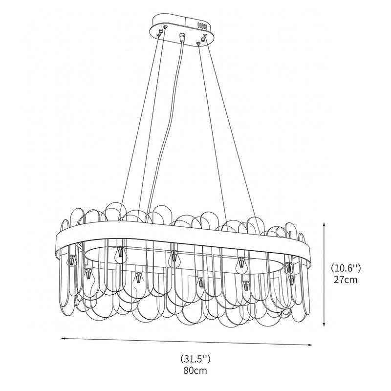 Solana Glass Chandelier