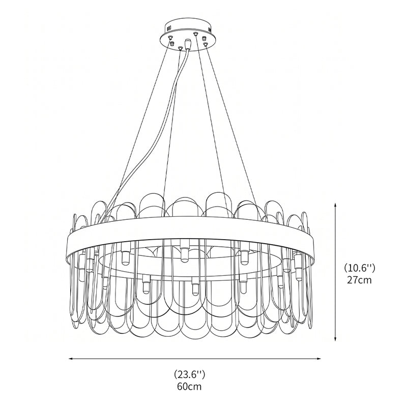 Solana Glass Chandelier