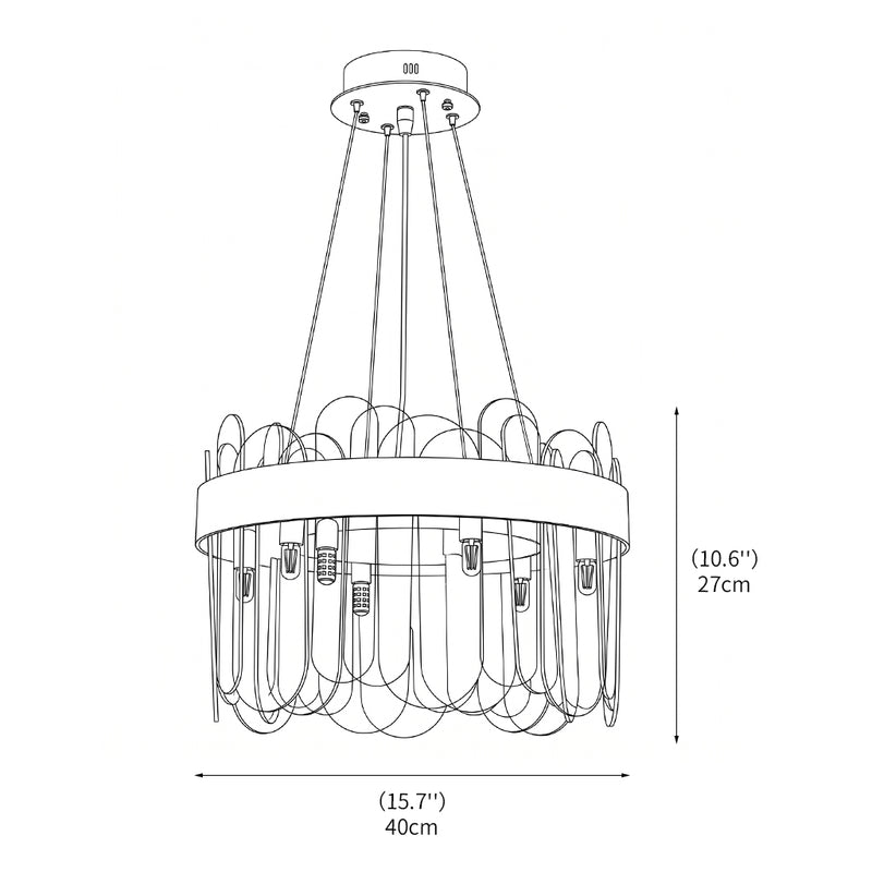 Solana Glass Chandelier