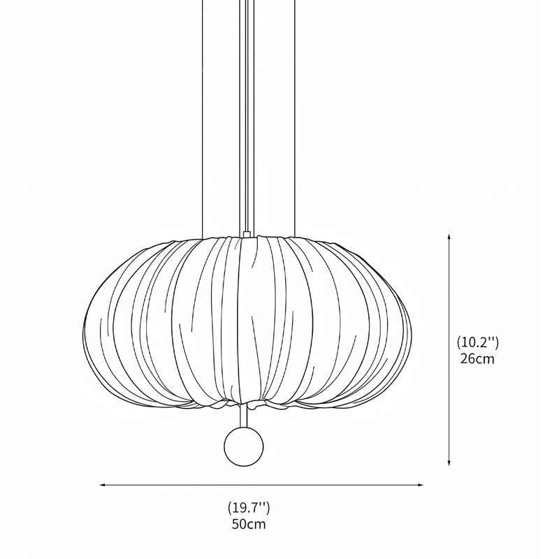 Solis Pleated Fabric Pendant Lamp