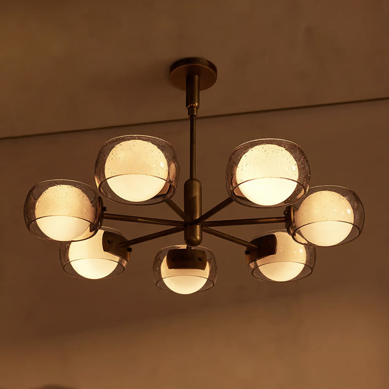 Soren Dual-Glass Globe Chandelier