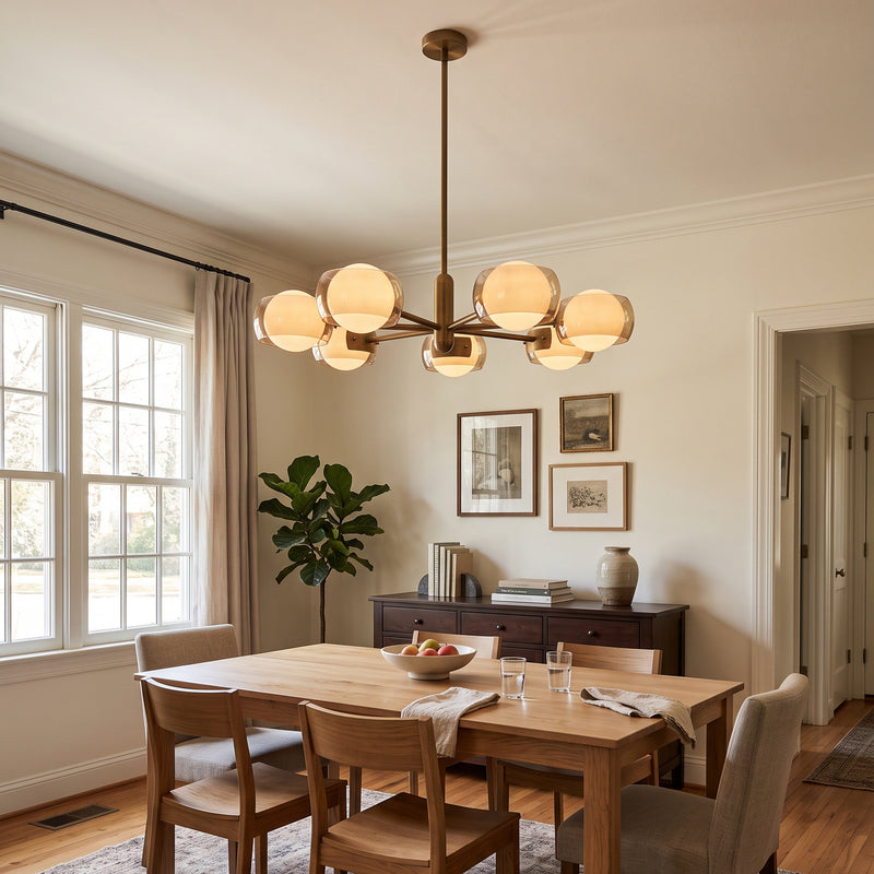 Soren Dual-Glass Globe Chandelier