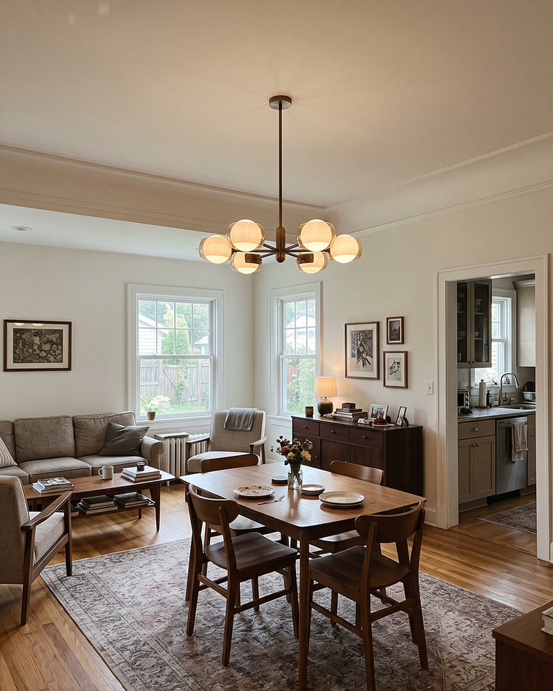 Soren Dual-Glass Globe Chandelier
