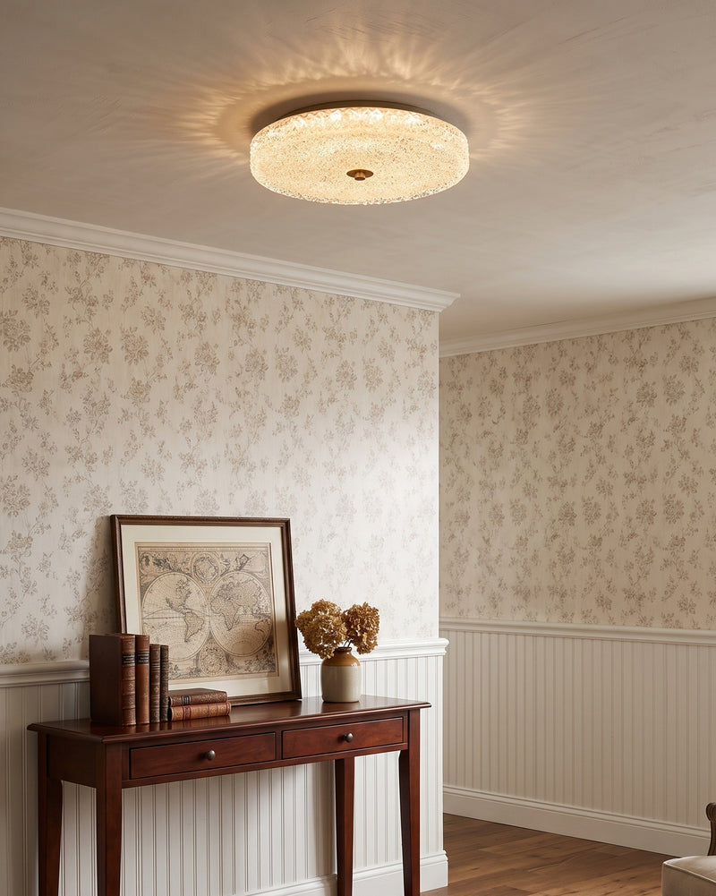 Sparkle Glass LED Flush Mount