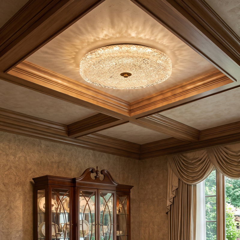 Sparkle Glass LED Flush Mount