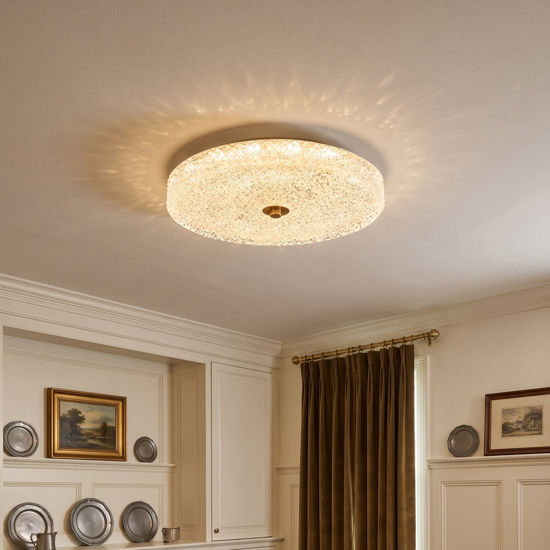 Sparkle Glass LED Flush Mount