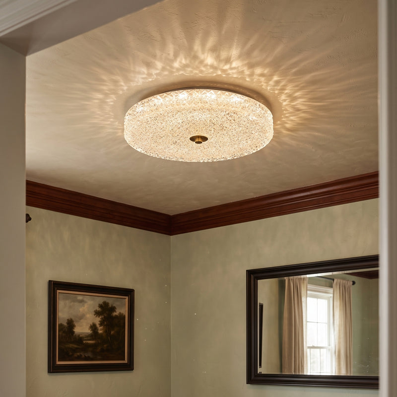 Sparkle Glass LED Flush Mount