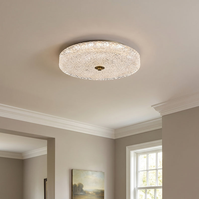 Sparkle Glass LED Flush Mount