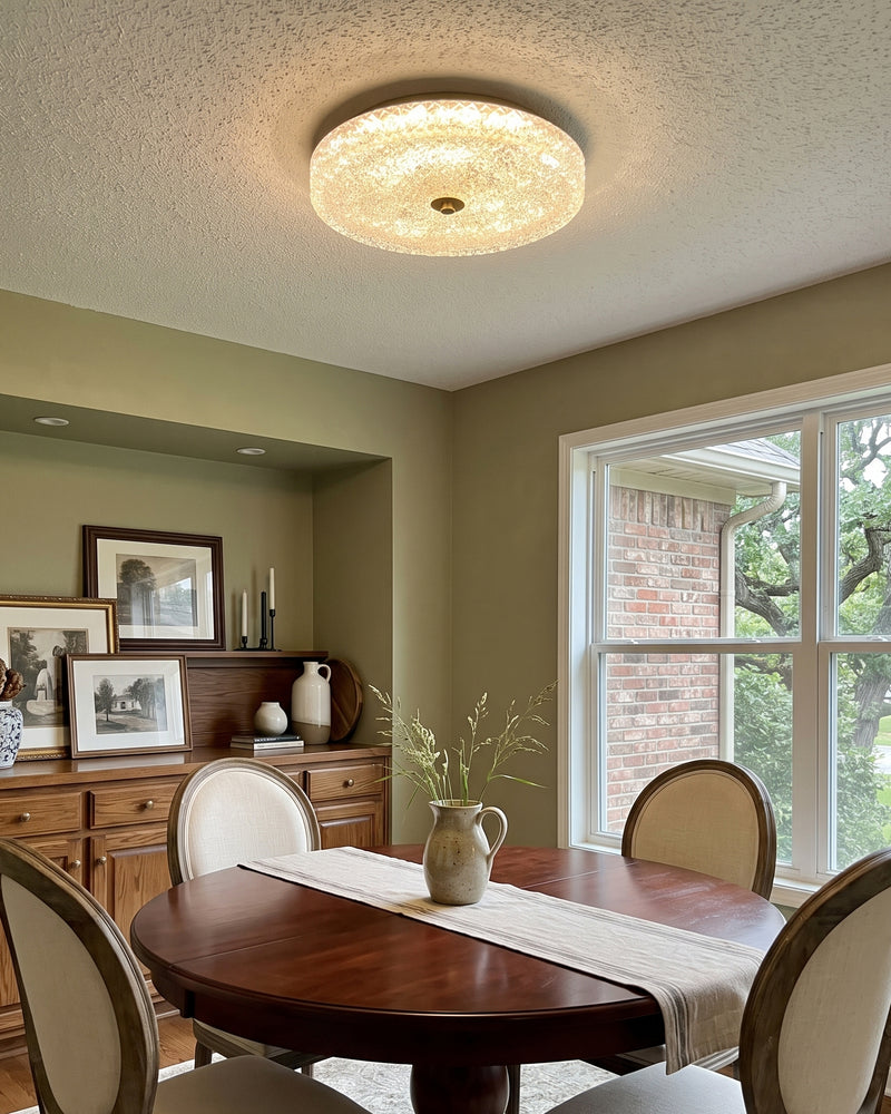Sparkle Glass LED Flush Mount
