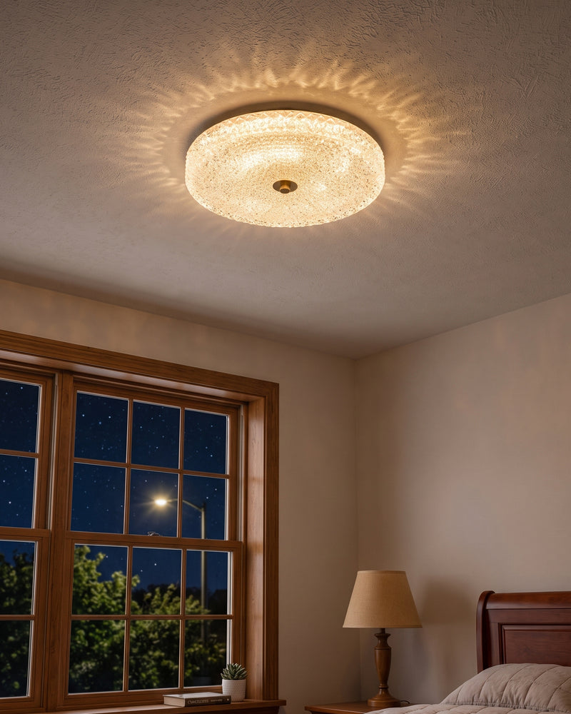Sparkle Glass LED Flush Mount