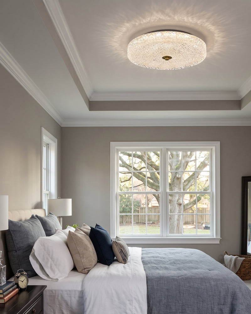 Sparkle Glass LED Flush Mount
